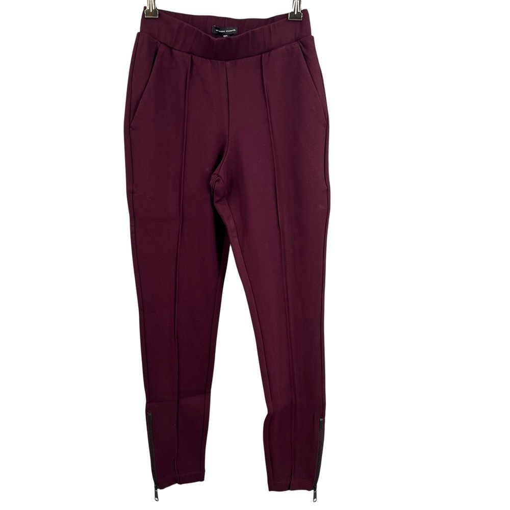 Universal Standard Women's Red Ankle Zip Pants Seam Front Size 4XS (00-0) New